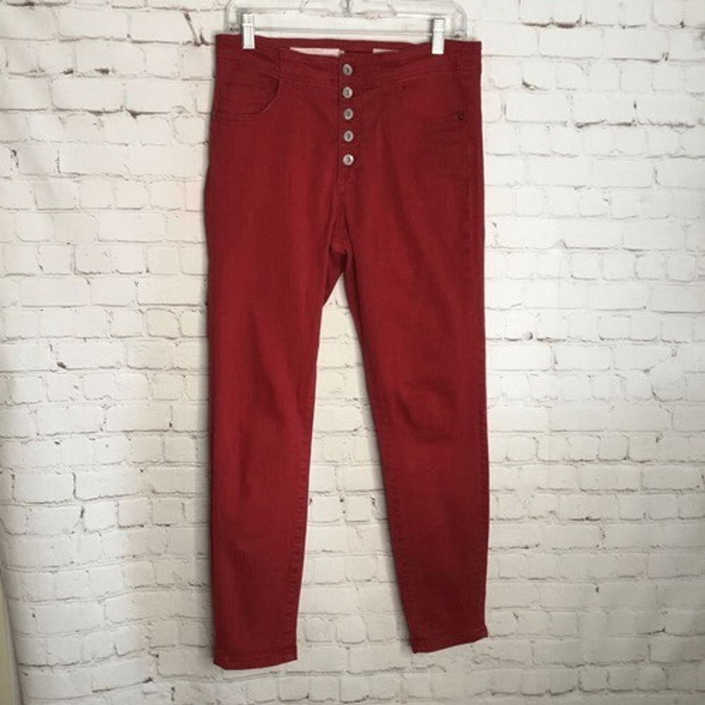 Anthropologie Pilcro & Letterpress‎ High Rise Skinny Jeans Women Size 29 Red